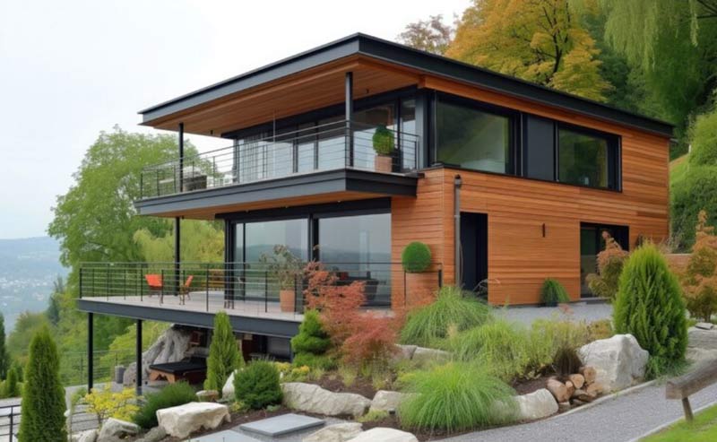 Buildpoint home on narrow block and slope